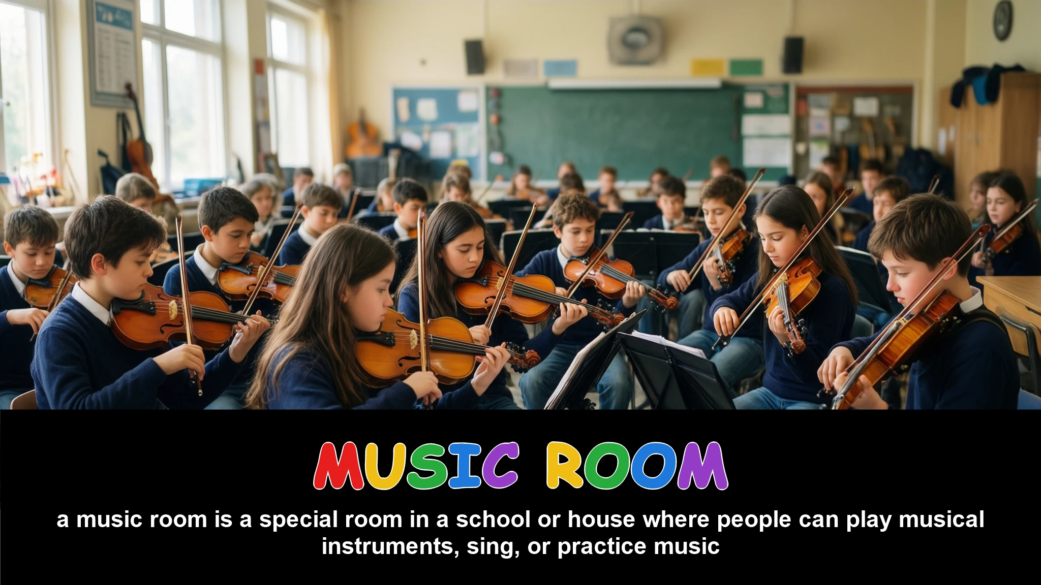 English Illustration for music room